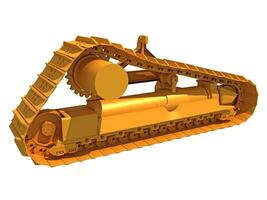 Excavator Track 3D rendering on white background photo