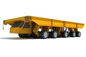 Shipyard Transporter Vehicle 3D rendering on white background photo