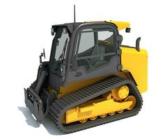 Skid Steer Loader 3D rendering on white background photo