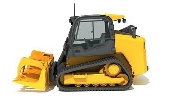 Skid Steer Loader 3D rendering on white background photo