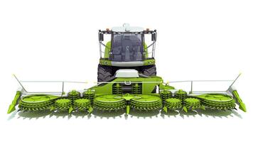 Combine Harvester 3D rendering on white background photo