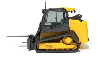 Skid Steer Loader 3D rendering on white background photo