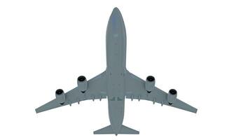 Aircraft 3D rendering airplane on white background photo