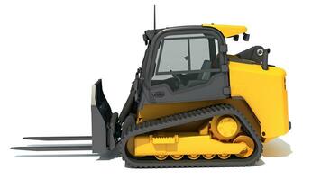 Skid Steer Loader 3D rendering on white background photo