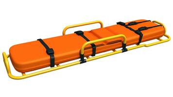 Medical Stretcher Trolley 3D rendering on white background photo