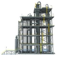 Refinery Unit industrial site 3D rendering on white background photo