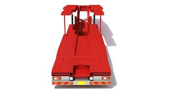 Platform Transporter Trailer 3D rendering on white background photo