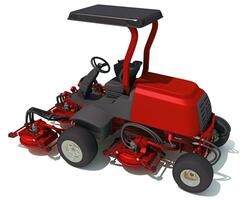 Lawn Mower farm equipment 3D rendering on white background photo