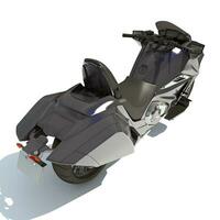 Motorcycle 3D rendering on white background photo