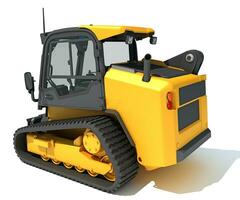 Skid Steer Loader 3D rendering on white background photo