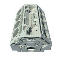 V8 Engine Block 3D rendering on white background photo