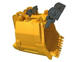 Excavator Bucket heavy construction machinery 3D rendering photo