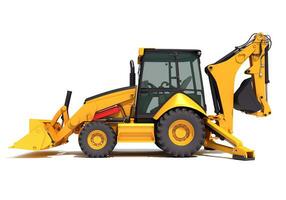 Wheel Loader construction machinery 3D rendering on white background photo