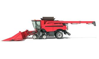 Farm Combine Harvester 3D rendering on white background photo