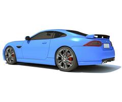 Sport Car 3D rendering on white background photo