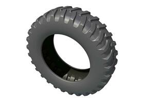 Off Road Tire 3D rendering on white background photo