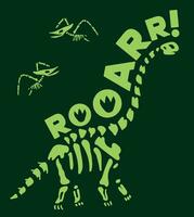 Dinosaur Vector. Cute dinosaur vectors roar pattern