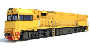 Locomotive Train 3D rendering on white background photo