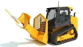 Skid Steer Loader 3D rendering on white background photo