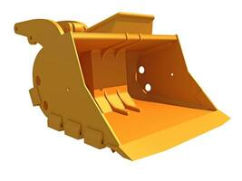 Excavator Bucket heavy construction machinery 3D rendering photo