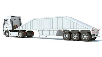 Truck with Bottom Dump Trailer 3D rendering photo