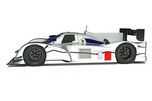 Race Car 3D rendering on white background photo