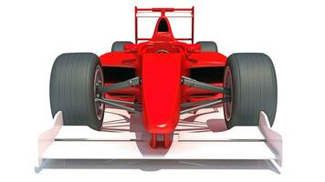 Race Car 3D rendering on white background photo