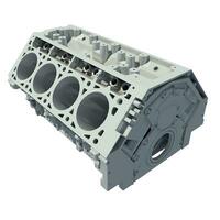 V8 Engine Block 3D rendering on white background photo