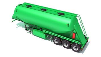 Grain trailer 3D rendering on white background photo