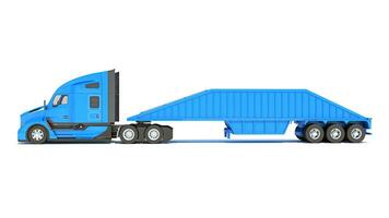 Truck with Bottom Dump Trailer 3D rendering photo