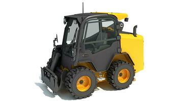 Skid Steer Loader 3D rendering on white background photo