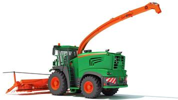 Farm Combine Harvester 3D rendering on white background photo