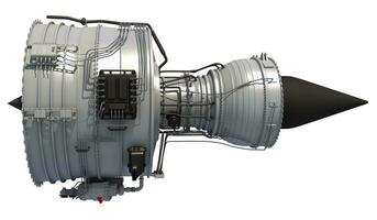 aeronave turboventilador motor 3d representación foto