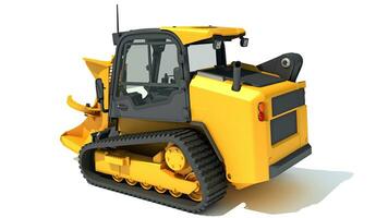 Skid Steer Loader 3D rendering on white background photo