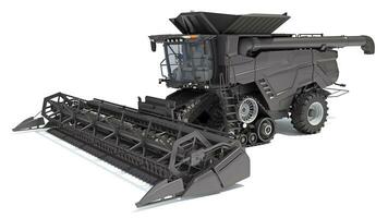 Combine Harvester farm equipment 3D rendering on white background photo