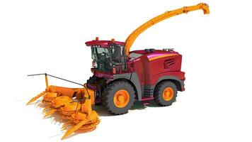 Farm Combine Harvester 3D rendering on white background photo