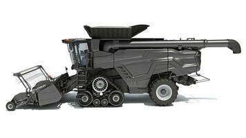 Combine Harvester farm equipment 3D rendering on white background photo