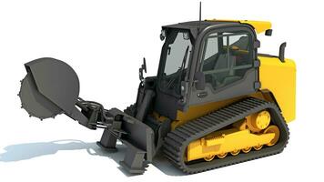 Skid Steer Loader 3D rendering on white background photo