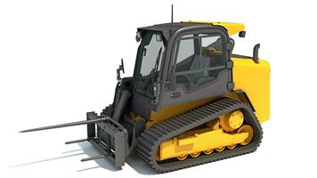 Skid Steer Loader 3D rendering on white background photo