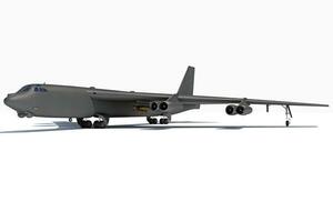 Military aircraft 3D rendering on white background photo