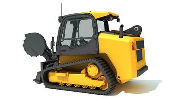 Skid Steer Loader 3D rendering on white background photo