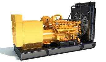 Gas Generator Engine 3D rendering on white background photo