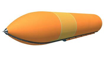 Shuttle Rocket External Tank 3D rendering on white background photo