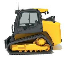 Skid Steer Loader 3D rendering on white background photo