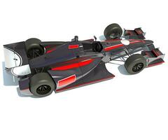 Race Car 3D rendering on white background photo