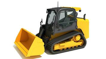 Skid Steer Loader 3D rendering on white background photo