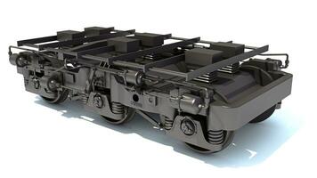 tren locomotora camiones ruedas 3d representación en blanco antecedentes foto