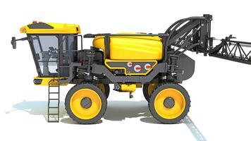 Self Propelled Farm Sprayer 3D rendering on white background photo