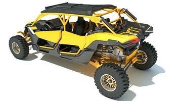 Off Road Dune Buggy 3D rendering on white background photo