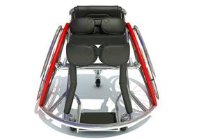 Sport Wheelchair 3D rendering on white background photo